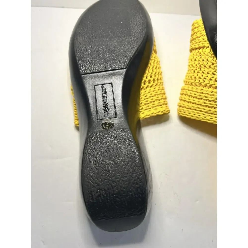 Cabin Creek Yellow Mesh Slide On Sandals NEW SZ 6M - Picture 7 of 7